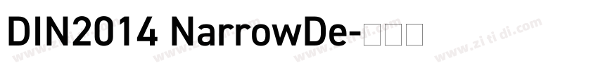 DIN2014 NarrowDe字体转换